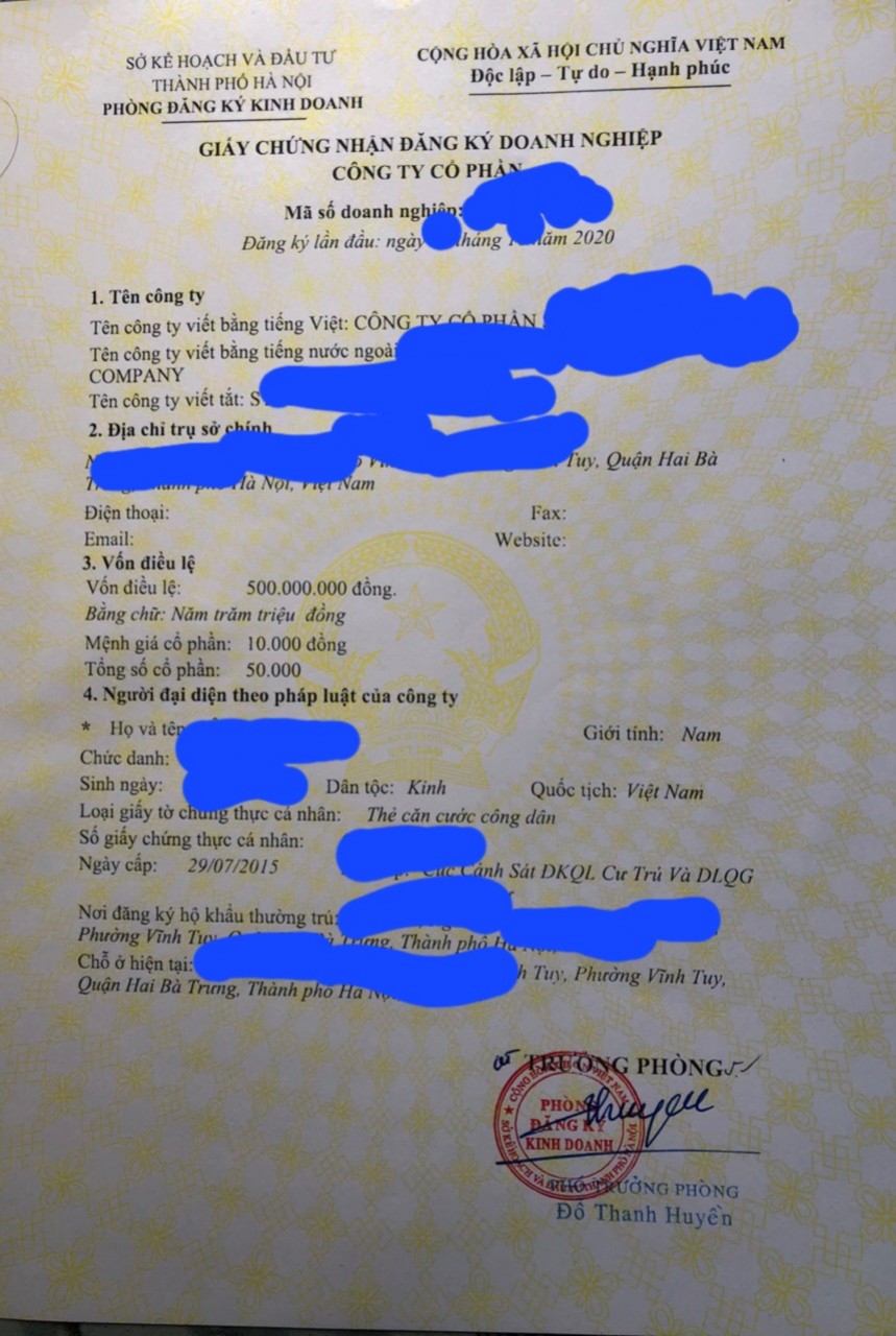 DỊCH VỤ THỦ TỤC THÀNH LẬP CÔNG TY MỚI NHẤT