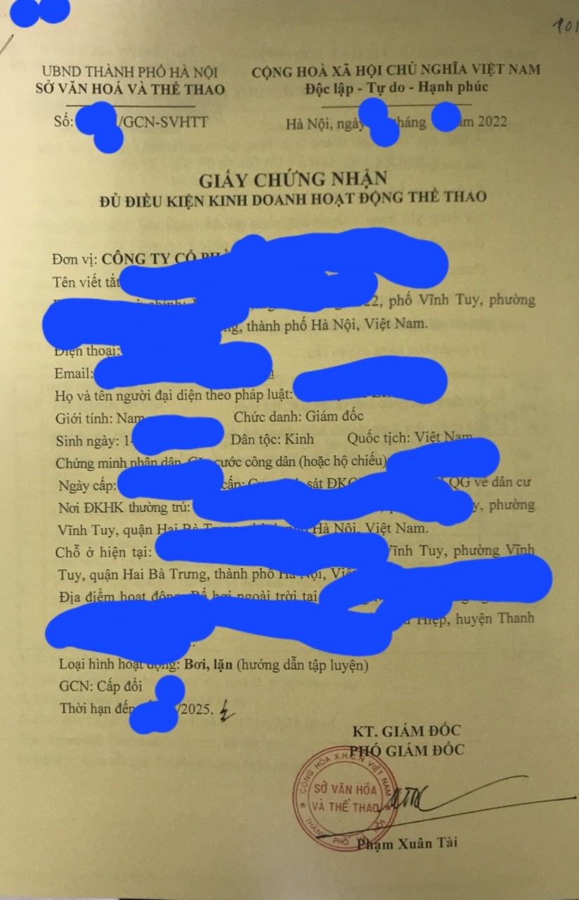 Dịch vụ thủ tục xin giấy phép bể bơi mới nhất 2023