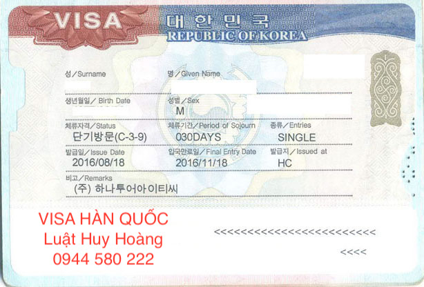 DỊCH VỤ XIN VISA DU LỊCH (C-3), VISA 5 NĂM ĐẠI ĐÔ THỊ (C-3-91), VISA NGẮN HẠN NHIỀU LẦN HÀN QUỐC NHANH, TRỌN GÓI