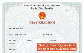 CẢI CHÍNH NĂM SINH CỦA CHA, MẸ TRÊN GIẤY KHAI SINH CỦA CON